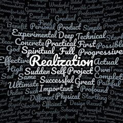 Fototapeta premium Realization word cloud