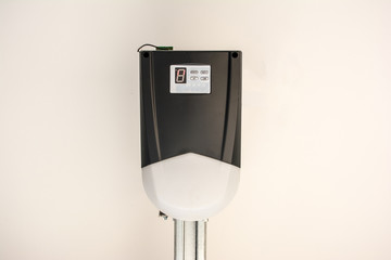Automatic Garage Door Opener Motor on the Ceiling. Close Up.
