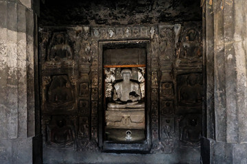 Fototapeta na wymiar The Ajanta Caves in Aurangabad district of Maharashtra state of India