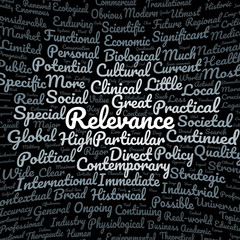 Fototapeta premium Relevance word cloud