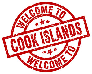 welcome to Cook Islands red stamp