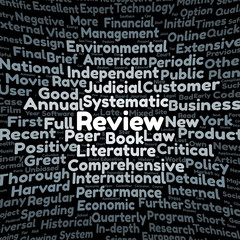 Fototapeta premium Review word cloud