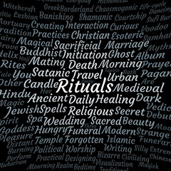 Fototapeta premium Rituals word cloud