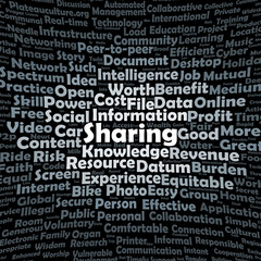 Fototapeta premium Sharing word cloud