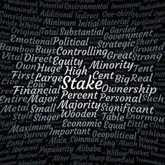 Fototapeta premium Stake word cloud