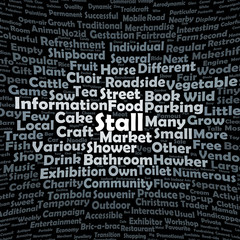 Fototapeta premium Stall word cloud