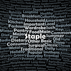Fototapeta premium Staple word cloud