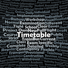 Fototapeta premium Timetable word cloud