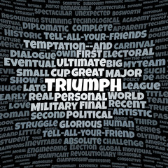 Triumph word cloud