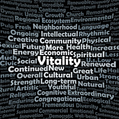 Fototapeta premium Vitality word cloud