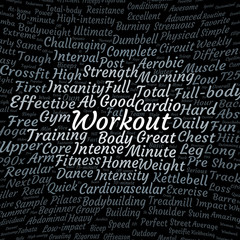 Fototapeta premium Workout word cloud