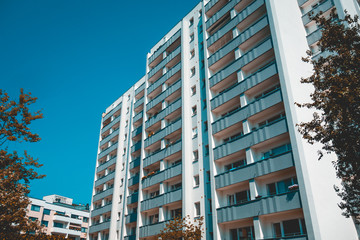 typical plattenbau apartment buildings in west berlin