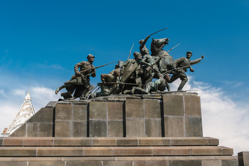 Obraz premium Granite monument to Chapaev.