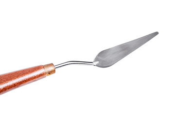 Palette knife. tool for applying paint to the canvas, isolated on white background