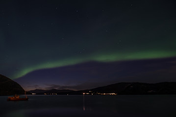 Naklejka na ściany i meble Aurora borealis in Norway