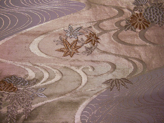 流水文様の名古屋帯