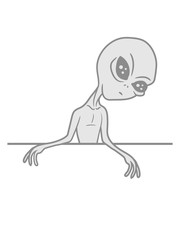 rahmen text schreiben feld fläche alien ausserirdischer weltall ufo weltraum besucher grau grey grusselig entführen monster böse comic cartoon clipart horror halloween