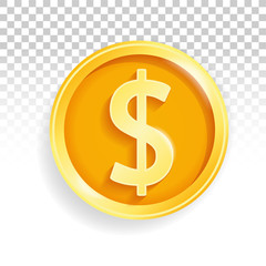 National currency gold coin dollar