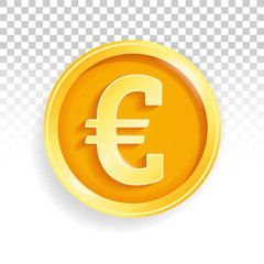 National currency gold coin euro