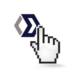 Blocknet Cryptocurrency Coin Sign Hand Cursor Click Isolated