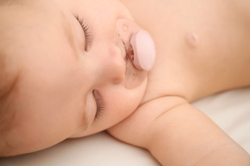 Portrait of cute sleeping little baby