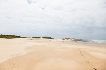 Fototapeta na wymiar The white sandy beaches of Cape St Francis, South Africa.