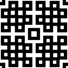 Abstract seamless black and white pattern