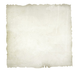 Obraz premium Old, burnt paper isolated on white background illustration 