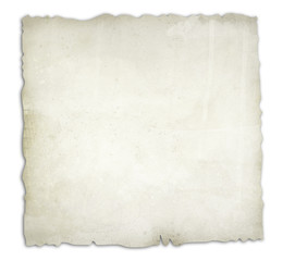 Fototapeta premium Old, burnt paper isolated on white background illustration 