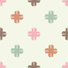 Seamless abstract geometric pattern. Mosaic texture. Brushwork. Hand hatching. Scribble texture. Textile rapport.