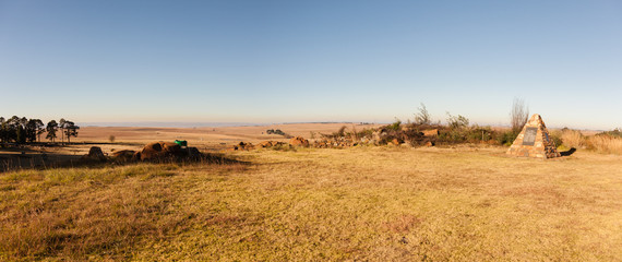 The view from the war memorial of the battle of Berg en dal near  Belfast, South Africa.