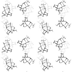 Fototapeta premium Elegant black seamless pattern with chaotic cracks in black, grey and white colors