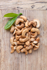 Group of Roasted cashew nuts