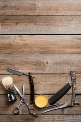 Scissors and vintage straight razors
