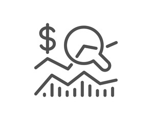 Check investment line icon
