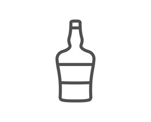 Scotch bottle line icon. Brandy alcohol sign. Quality design element. Classic style. Editable stroke. Vector