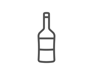 Wine bottle line icon. Merlot or Cabernet Sauvignon sign. Quality design element. Classic style. Editable stroke. Vector