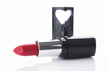 Red lipstick isolated on white background. cosmetic makeup for lip.