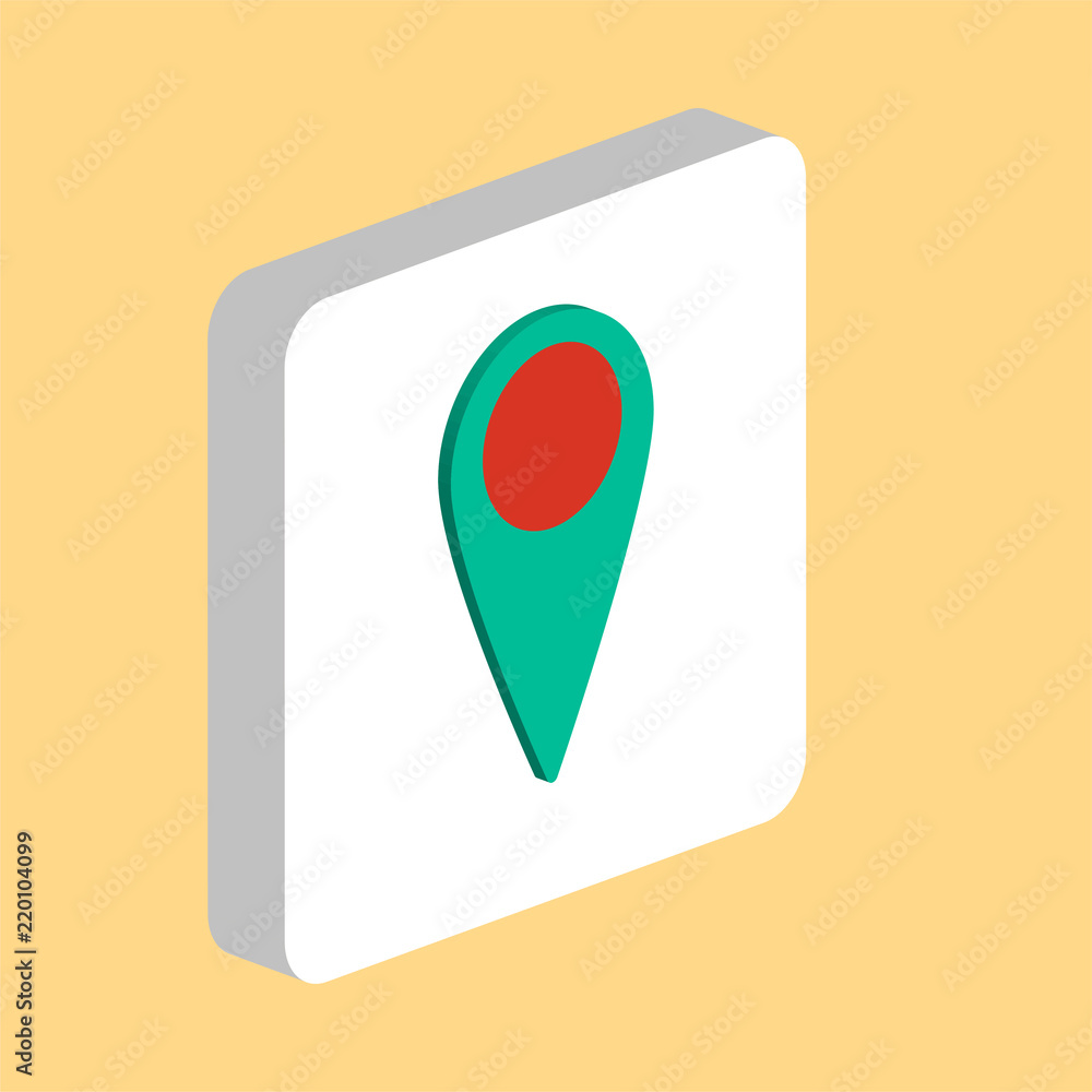 Poster mark, map pointer simple vector icon. illustration symbol design template for web mobile ui element.