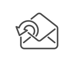 Send Mail download line icon. Sent Messages correspondence sign. E-mail symbol. Quality design element. Classic style read mail. Editable stroke. Vector