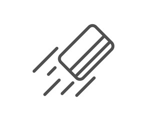 Credit card line icon. Payment sign. Finance symbol. Quality design element. Classic style card payment. Editable stroke. Vector