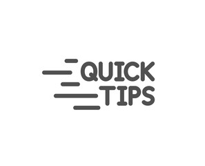 Quick tips line icon. Helpful tricks sign. Tutorials symbol. Quality design element. Classic style. Editable stroke. Vector
