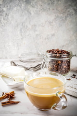 Bulletproof coffee with butter
