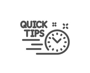 Quick tips line icon. Helpful tricks sign. Tutorials symbol. Quality design element. Classic style. Editable stroke. Vector
