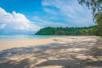 Beautiful Tropical Beach blue ocean background Summer view Sunshine at Sand and Sea Asia Beach Thailand Destinations 