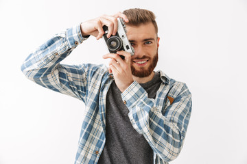 Portrait of a confident young bearded man