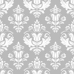 Classic seamless white pattern. Traditional orient ornament. Classic vintage background