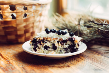 Homemade blueberry pie