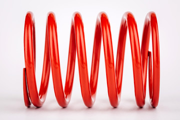 suspension red springs on a white background
