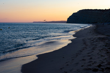 porto de mos beach sunset